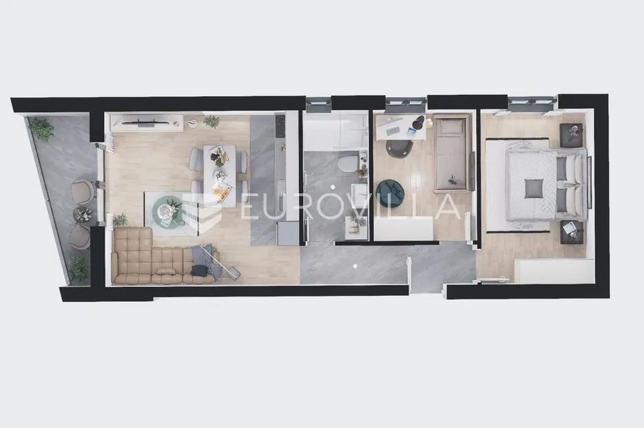 kaštel novi, dvosoban stan 52.1 m² na prizemlju s vrtom i parkirnim mjestom - slika 4