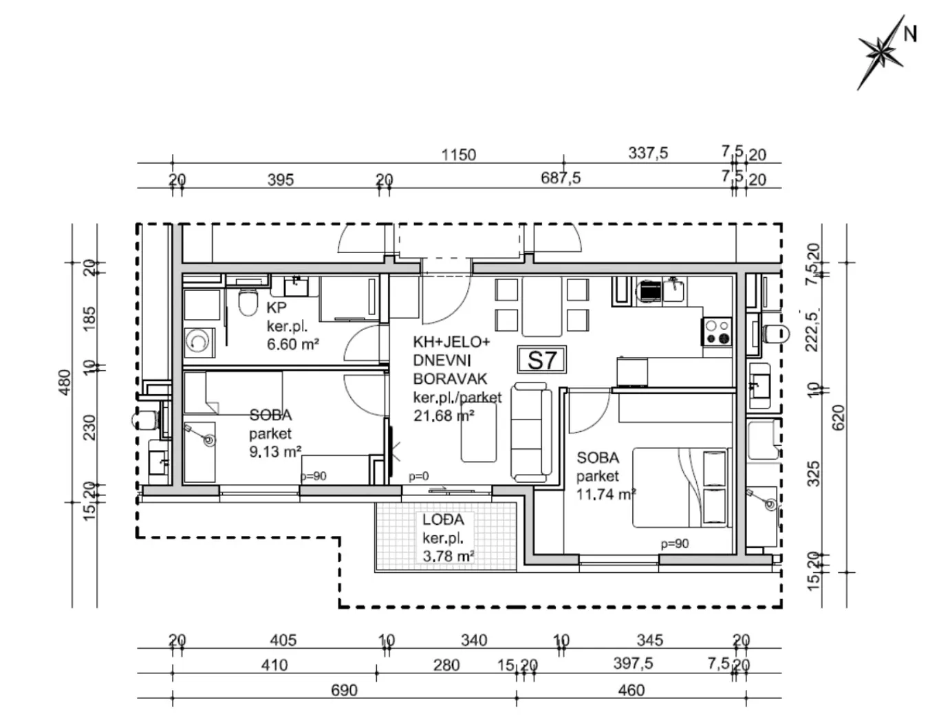 samobor, trosoban stan 52 m² garaža novogradnja - slika 5