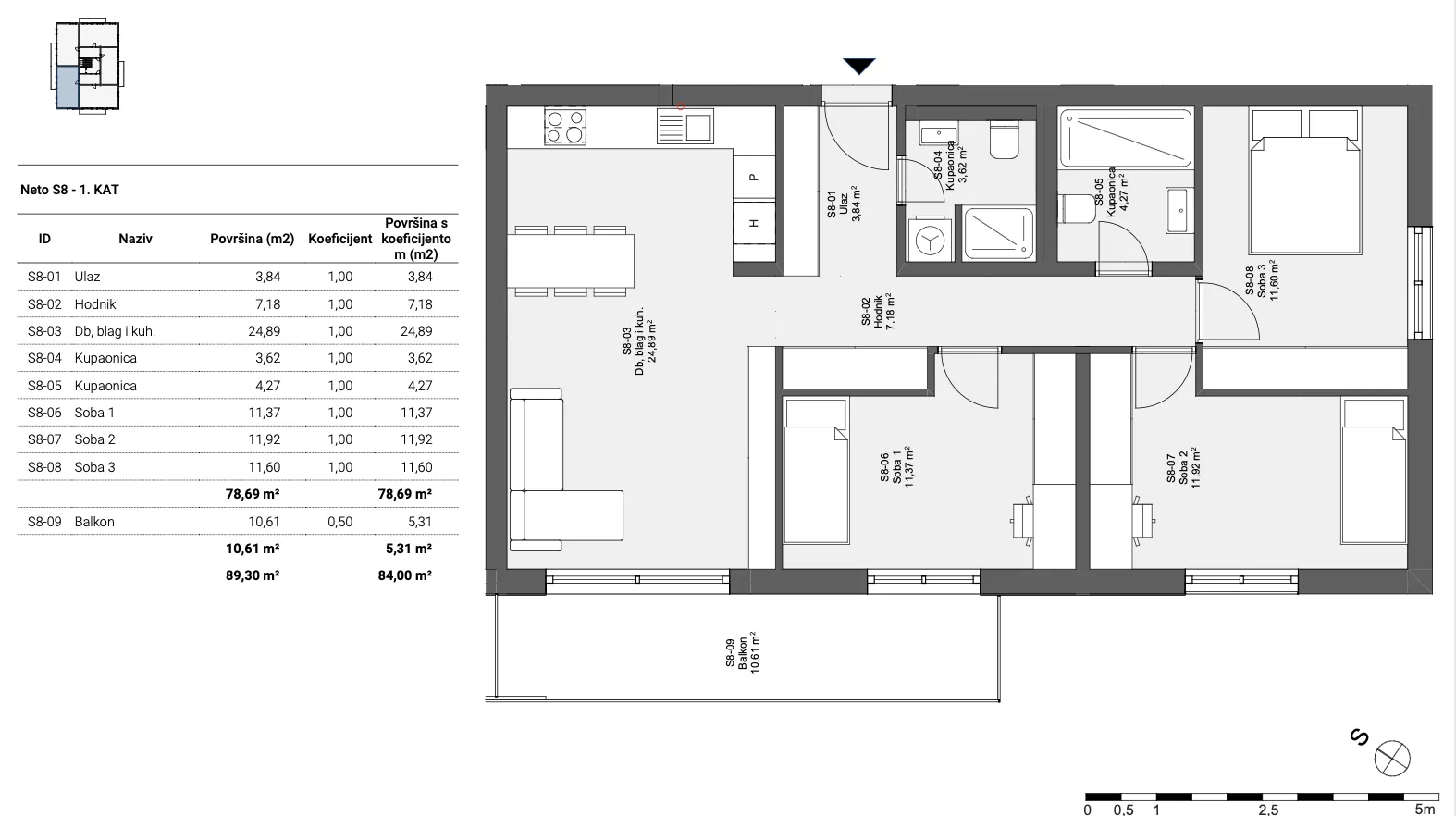 sesvete, popovec, četverosobni stan, 84 m², novogradnja - slika 6