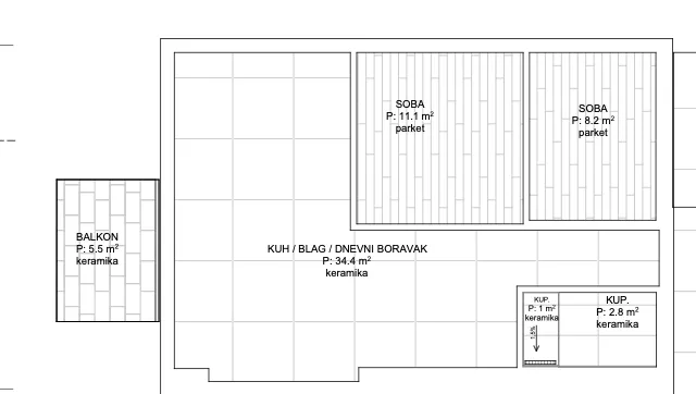 opatija privé, ekskluzivan trosoban stan 68 m², bazen, teretana - slika 23
