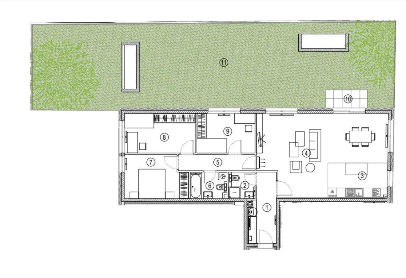 zagreb, vrapče, bolnička, luksuzan četverosoban stan s vrtom 140 m², garaža - slika 13