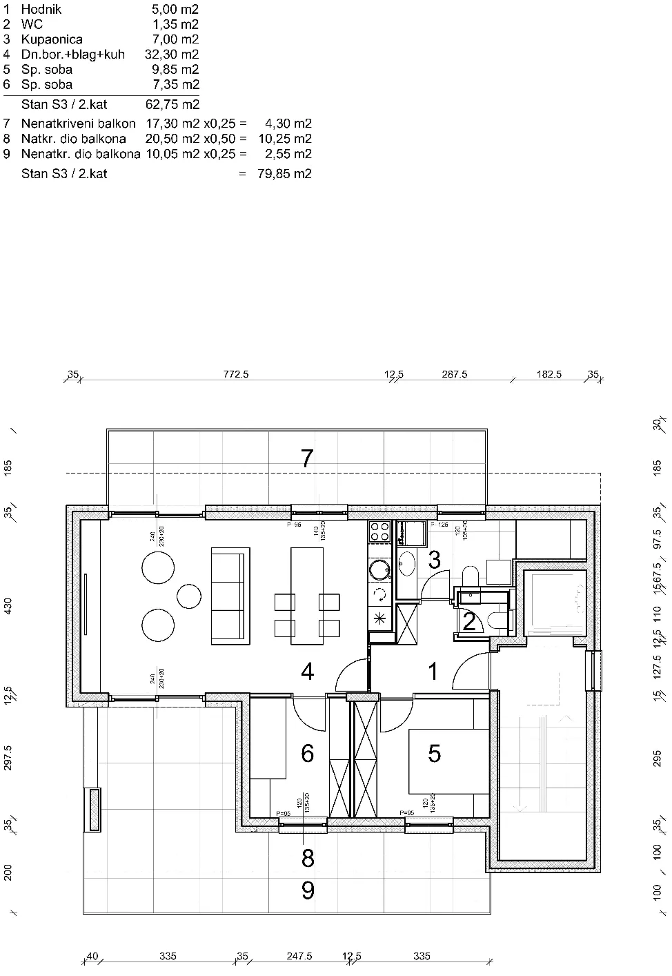 zagreb, šestine, luksuzni penthouse s garažom, 93 m² - slika 11