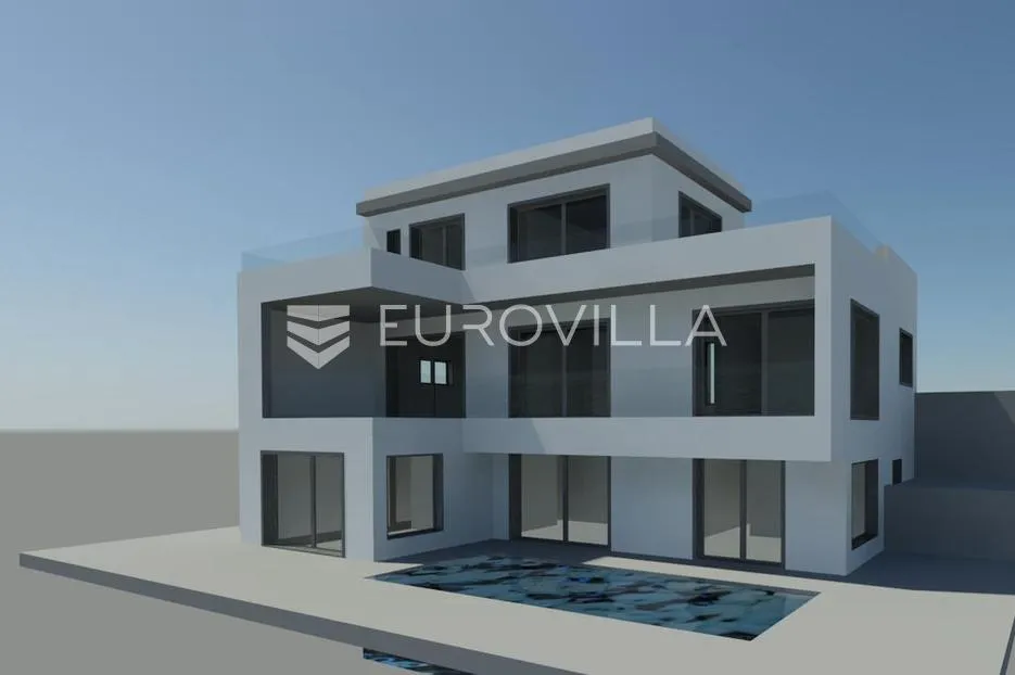 Trogir, zemljište s pravomoćnom dozvolom za gradnju vile s bazenom