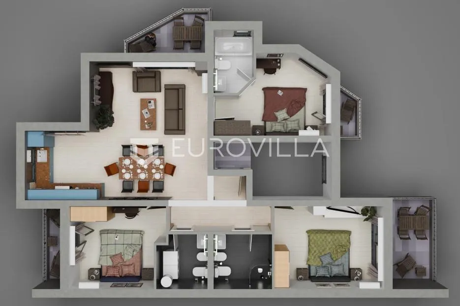 istra, štinjan, trosoban penthouse nkp 107 m2 na 2. katu zgrade - slika 2