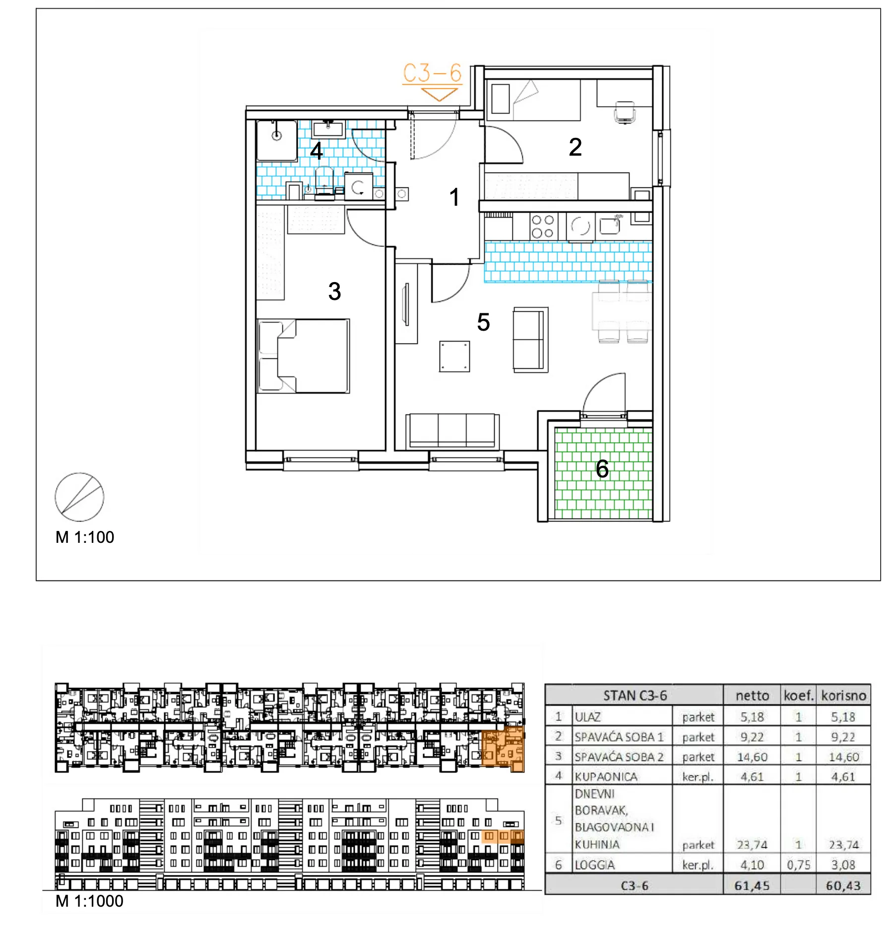 velika gorica, moderan trosoban stan u novogradnji, 60 m² - slika 6