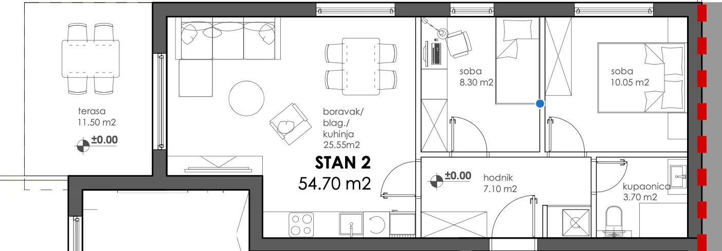 zagreb, trnava, moderan trosoban stan u novogradnji, nkp 58 m2 - slika 13