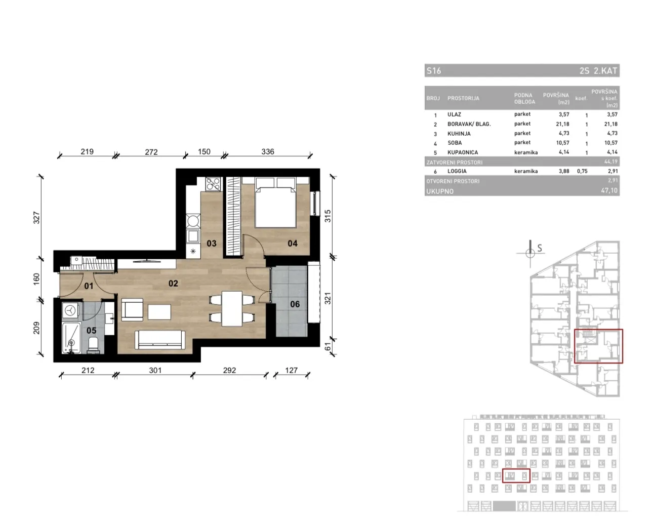 zagreb, vrapče, novogradnja, dvosoban stan s loggiom, 47,10 m² - slika 4