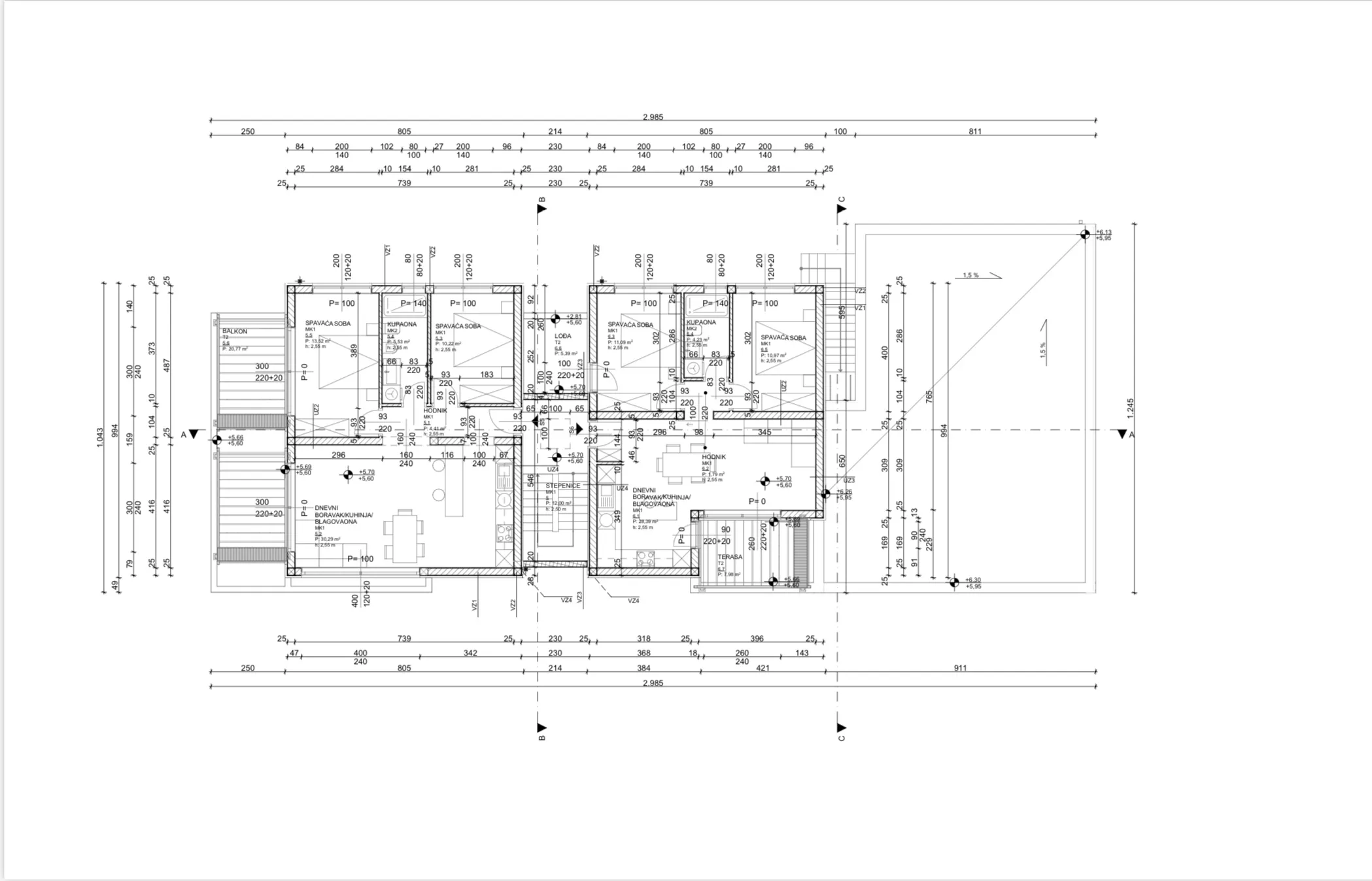 novigrad, novogradnja, dvosoban stan na drugom katu 69,84 m² - slika 17