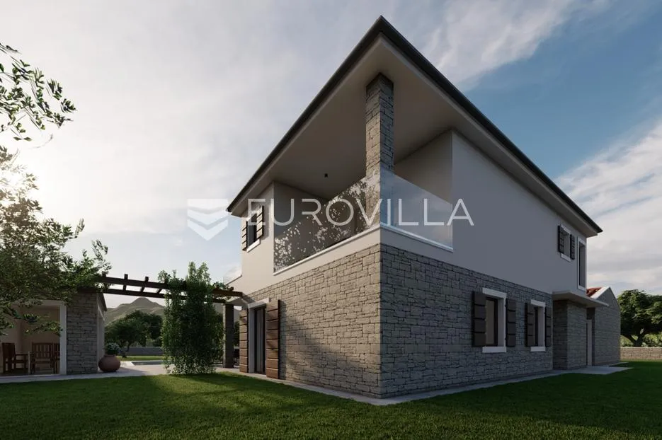 istra, oprtalj, građevinsko zemljište s projektom i građevinskom dozvolom u srcu istre - slika 7
