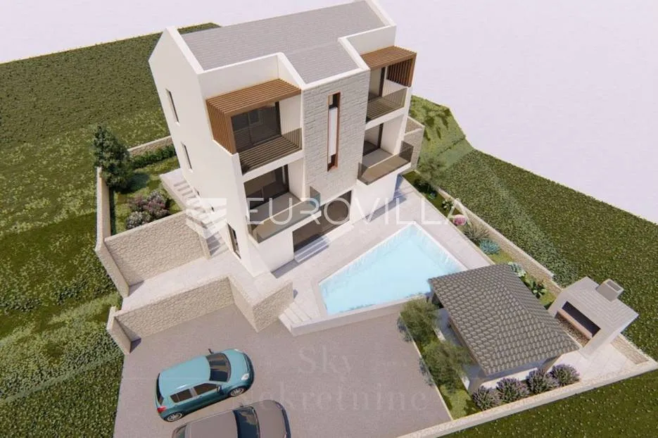 okolica trogira, sevid, vila s bazenom blizu mora - slika 5