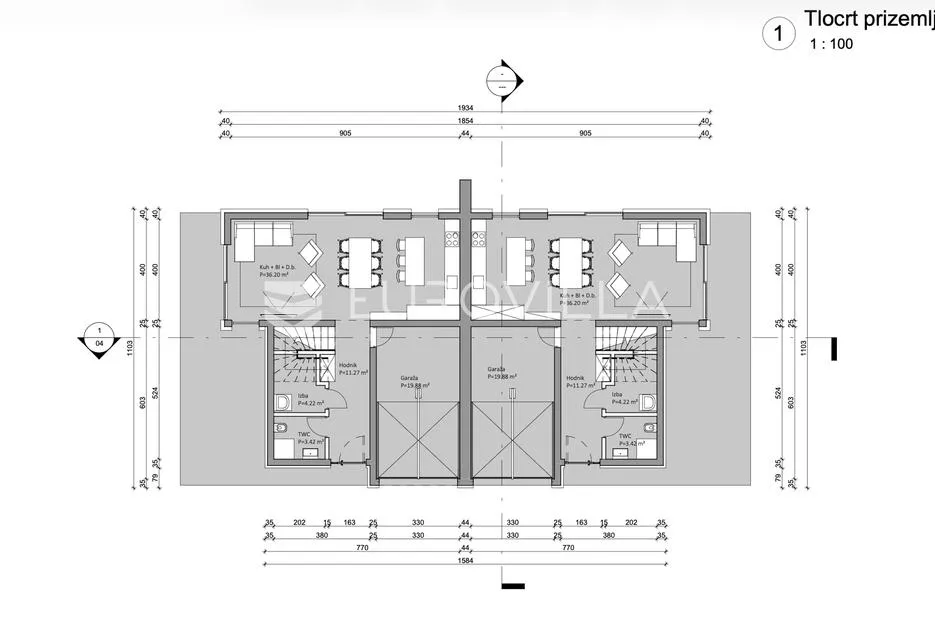 sv. ivan zelina, moderna dvojna kuća u nizu s privatnim dvorištem, 140 m² - slika 8