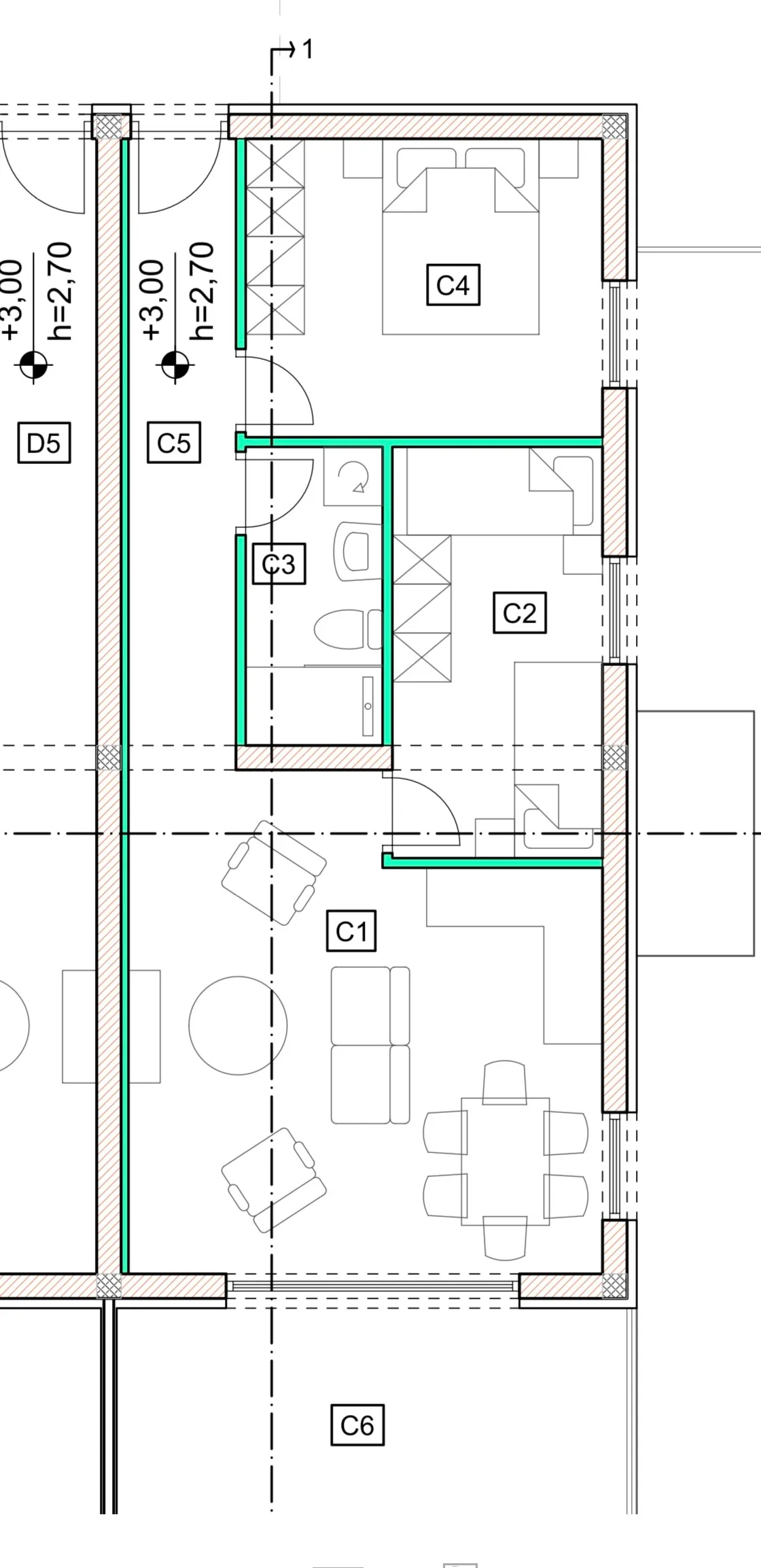 omišalj, otok krk, novogradnja, stan c 67,56 m² s okućnicom - slika 9