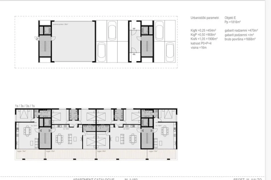 trogir, seget donji, jednosoban stan na 4. katu neto korisne površine 53,22 m², e22 - slika 7