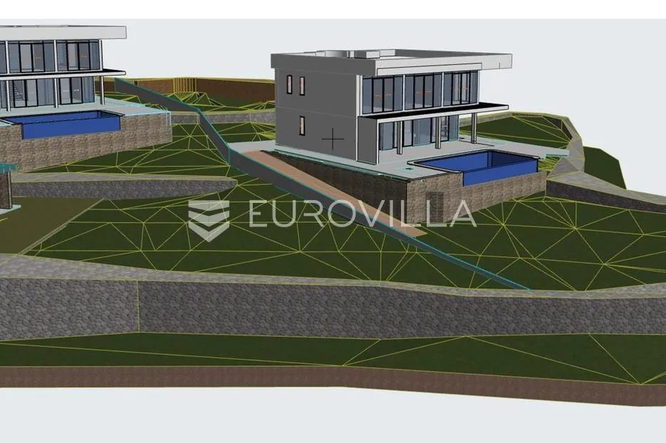 istra, labin, građevinsko zemljište s pravomoćnom građevinskom dozvolom i predivnim pogledom na more - slika 3