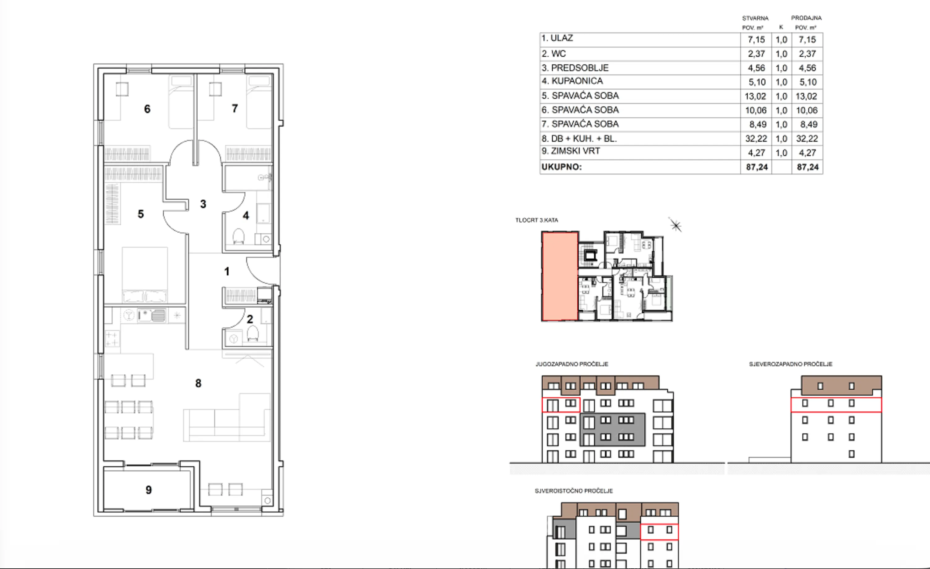 zagreb, donje vrapče, moderan četverosoban stan 87 m², novogradnja - slika 5