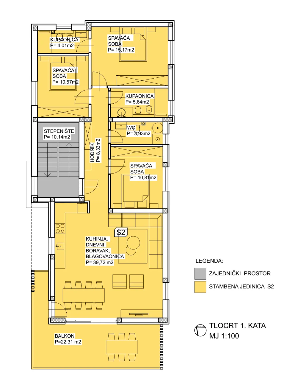 vodice, novogradnja, prostran stan u centru mjesta, 117,53 m² - slika 21