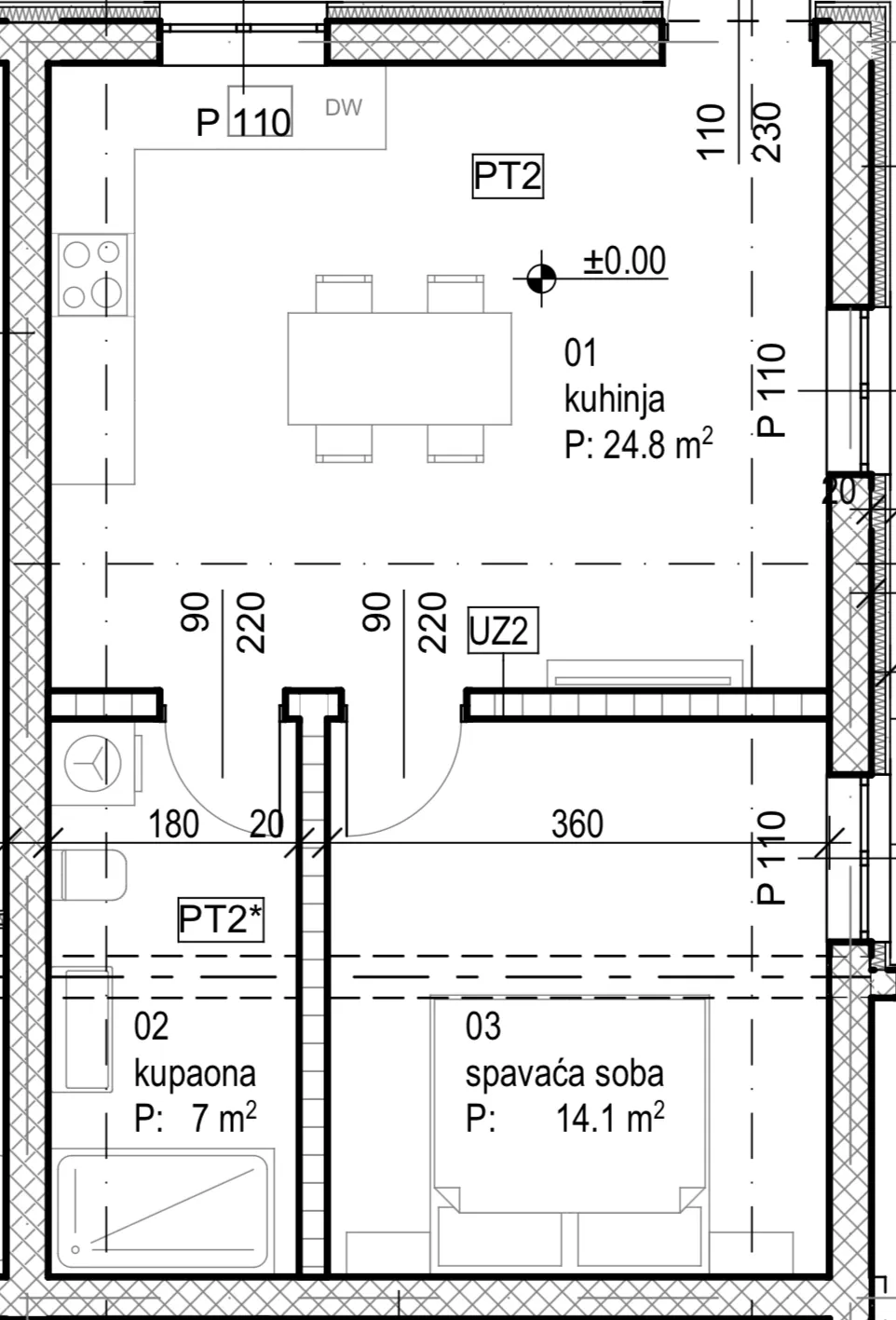 hvar, jelsa, jednosoban stan u izgradnji neto korisne površine 45.90 m² - slika 4