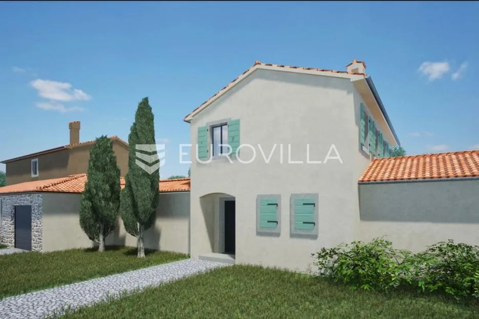istra, nova vas, moderna kamena duplex kuća 150 m², bazen 32 m², mirna lokacija, pogled more - slika 3