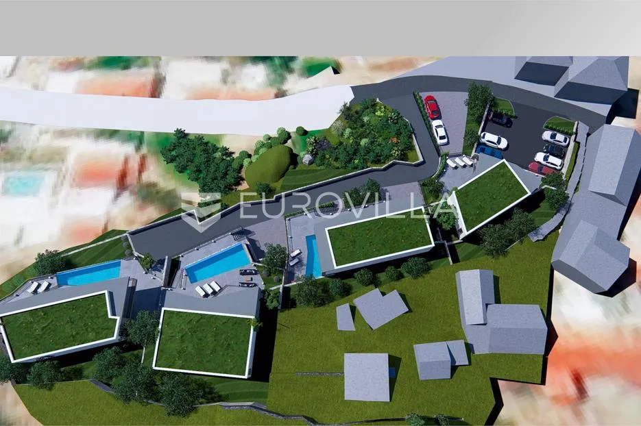 orašac, građevinsko zemljište s idejnim projektom vila - slika 4