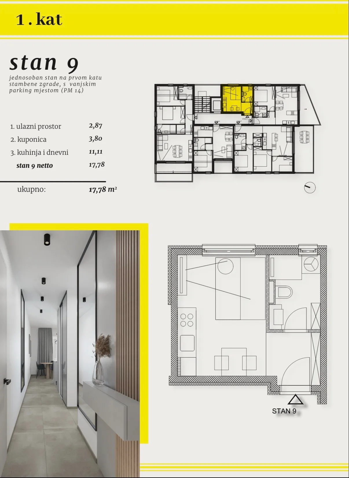 okrug gornji, studio apartman na prvom katu - slika 14