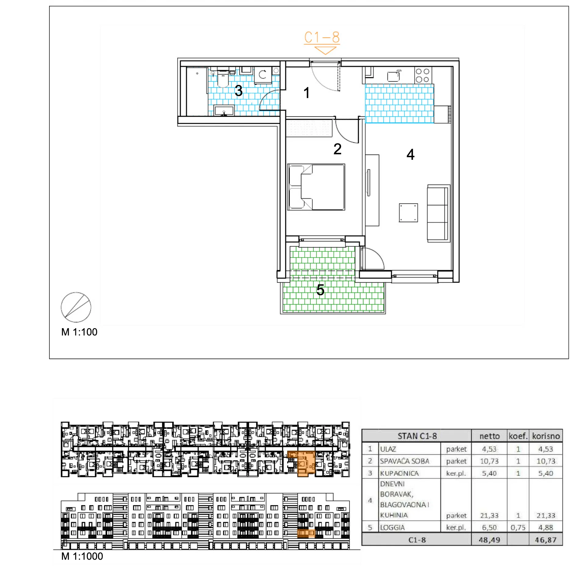 velika gorica, moderan dvosoban stan u novogradnji, 47 m² - slika 6
