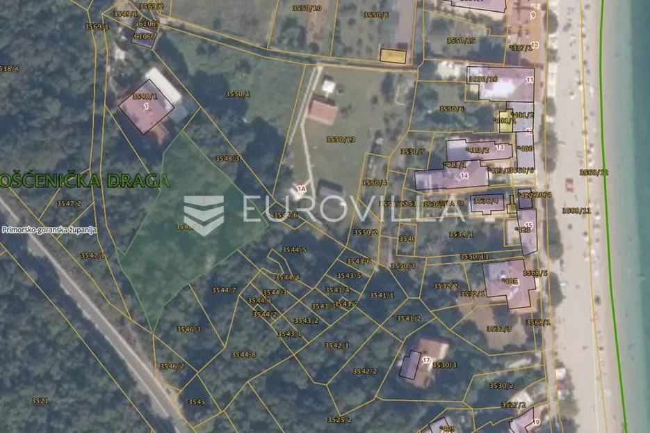mošćenička draga građevinsko zemljište 1.768m2 za vilu brp 600m2 - slika 10