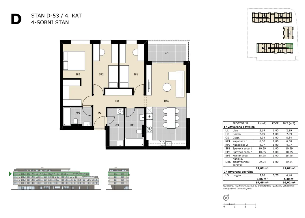 velika gorica, četverosoban stan neto površine 96,02 m² novogradnja - slika 5
