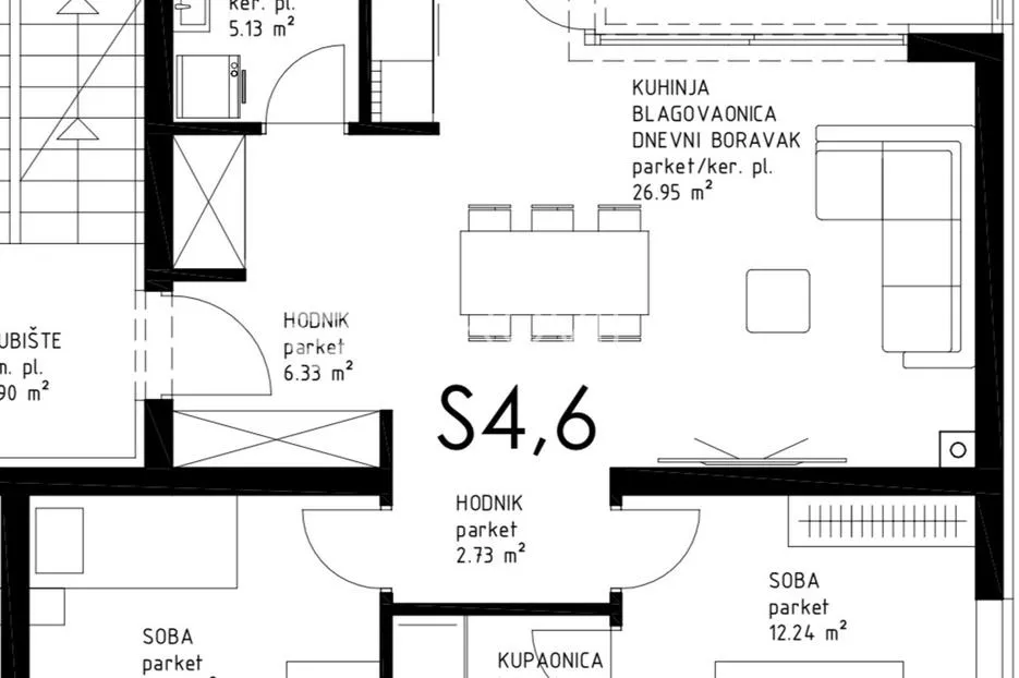 privlaka, sabunike, dvosoban stan s pogledom na more, novogradnja - slika 14