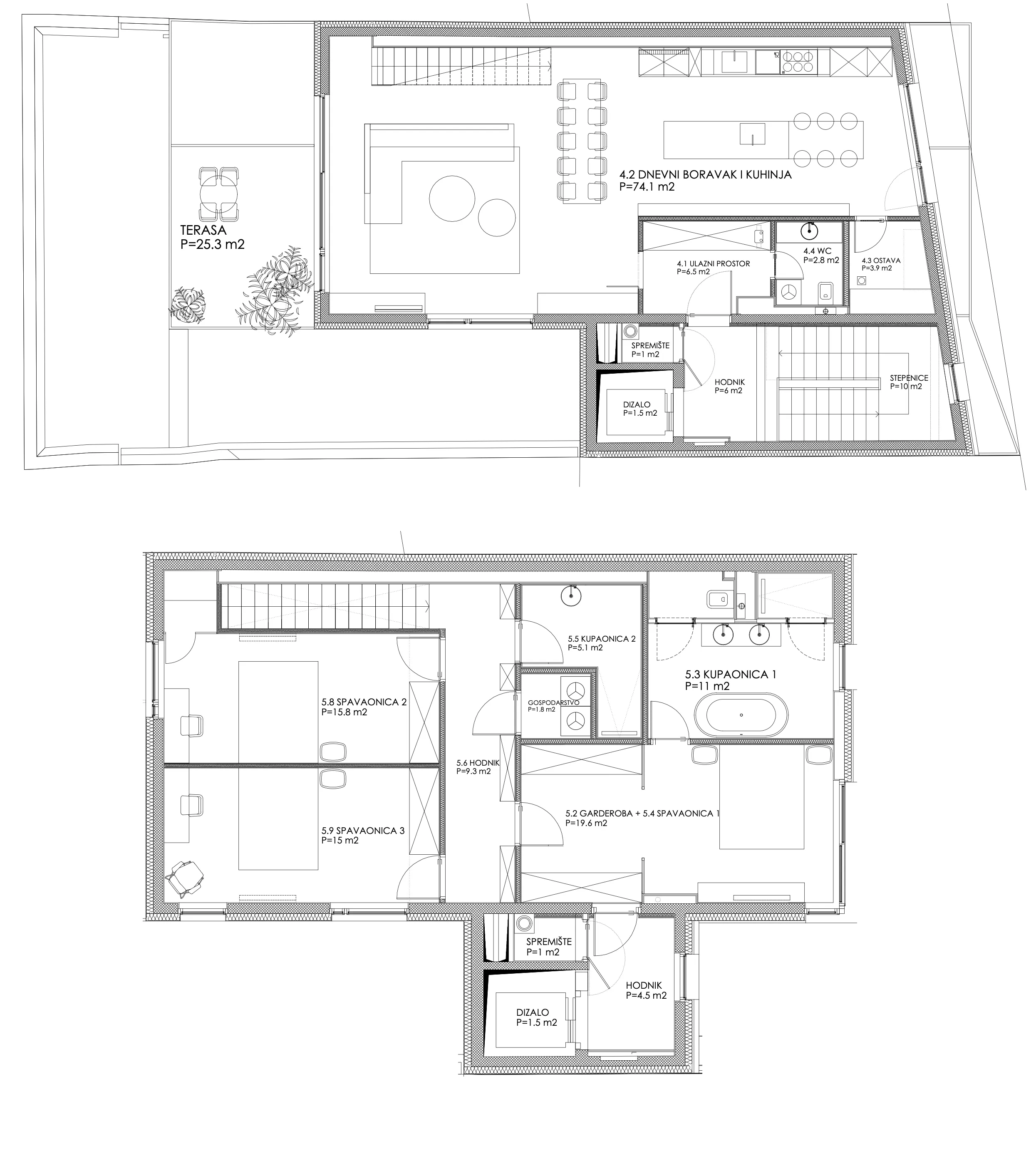 zagreb, medvedgradska, luksuzan dvoetažan četverosoban penthouse s garažom, novogradnja - slika 28