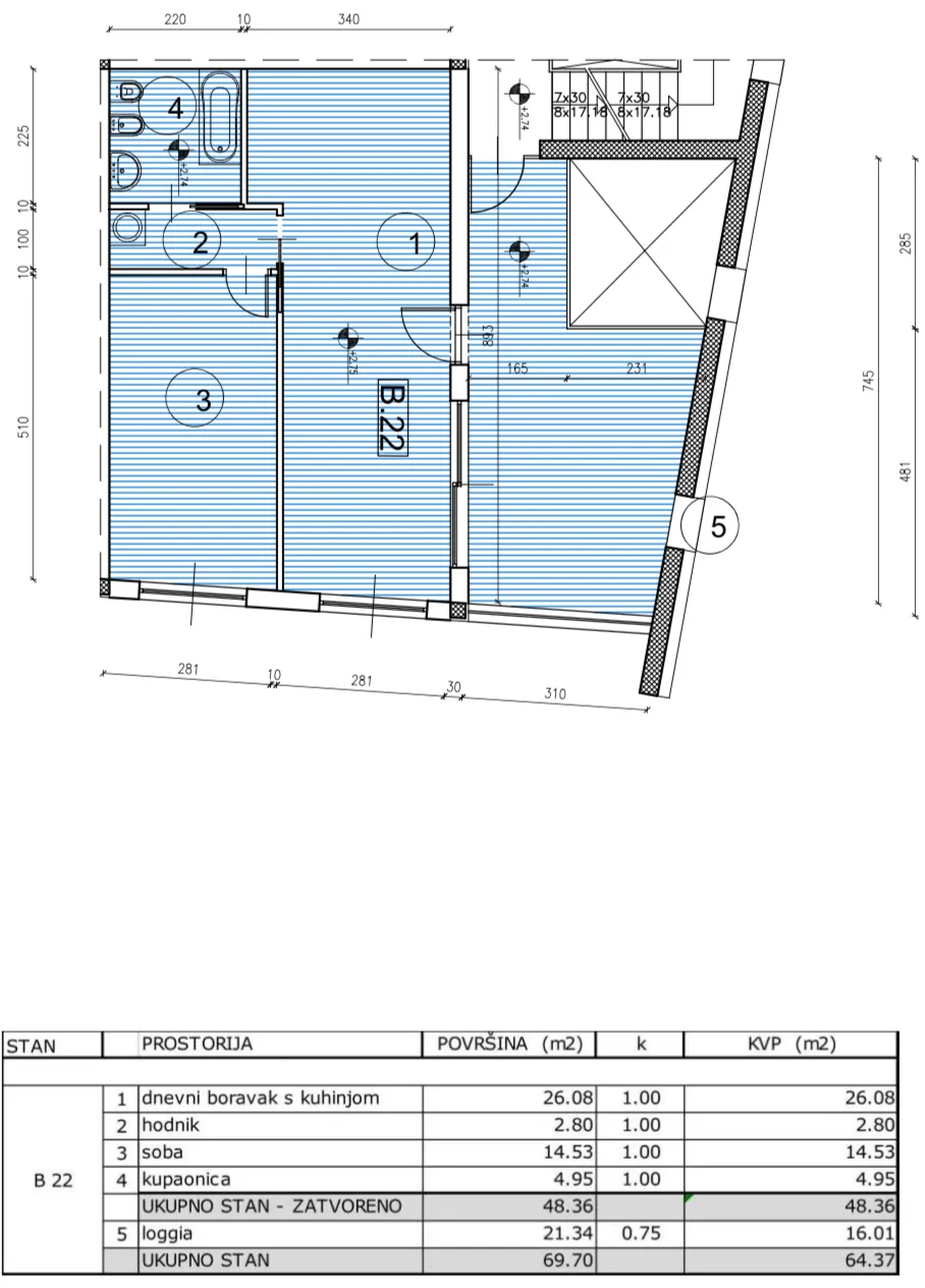 istra, umag, opremljen apartman s velikom loggiom b22 - slika 32