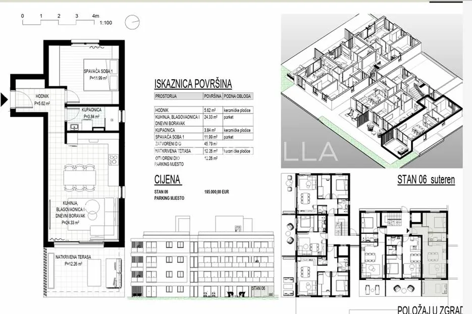 trogir, okrug gornji – apartman s6 u izgradnji neto korisne površine 51,90 m2 - slika 14