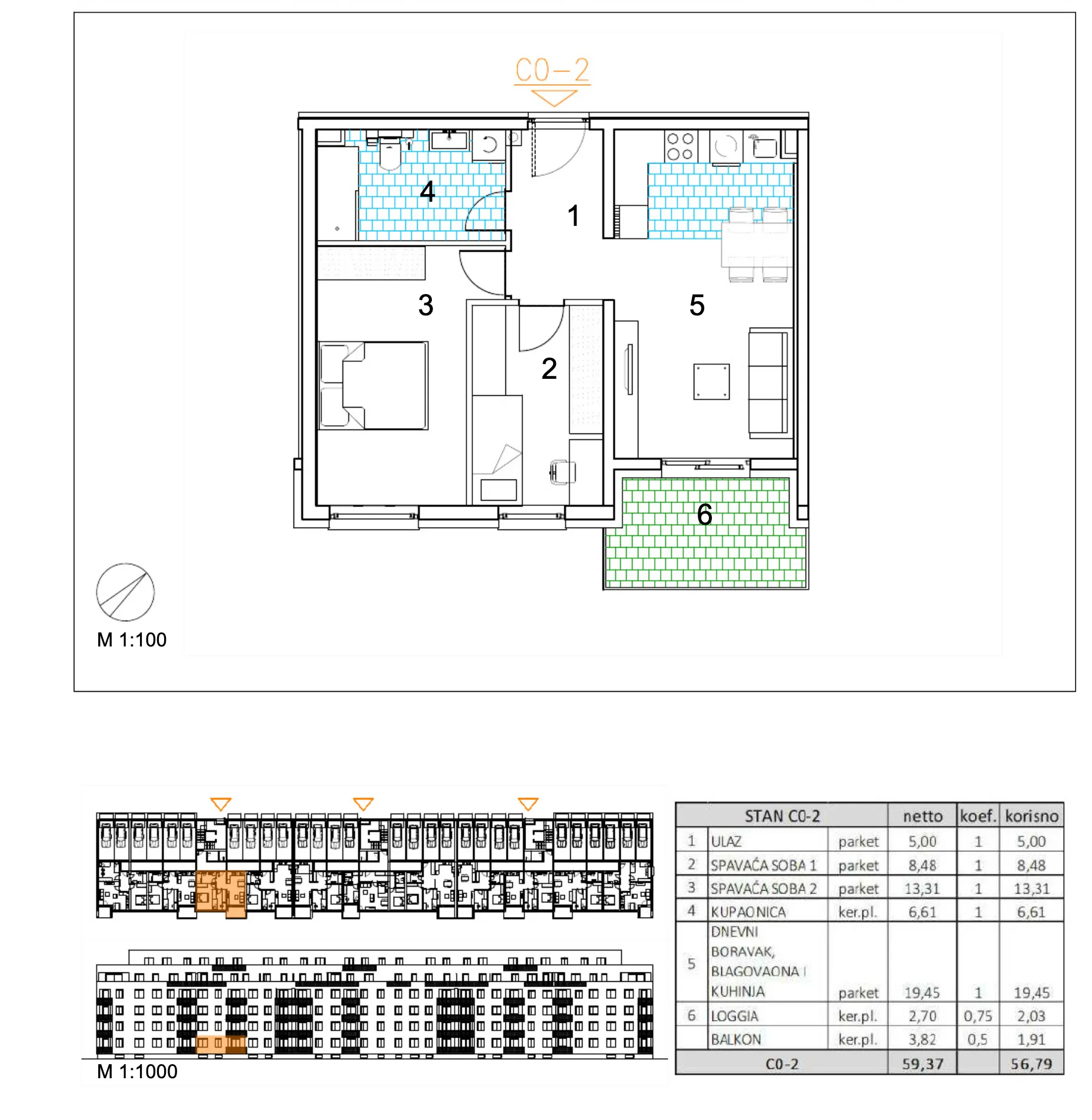 velika gorica, moderan trosoban stan u novogradnji, 57 m² - slika 6