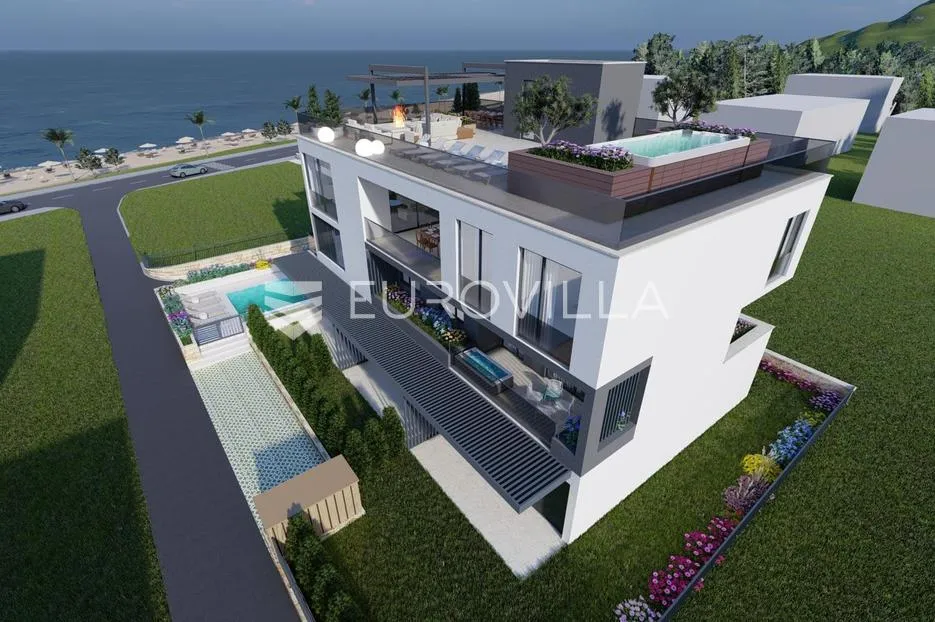 zadar, sukošan, prekrasan penthouse s krovnom terasom prvi red uz more, 249,10 m² - slika 4