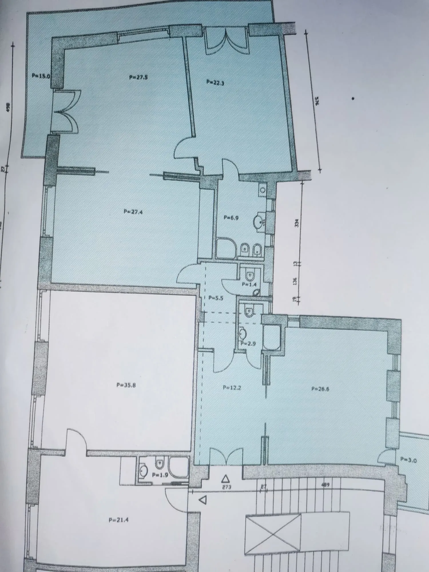 zagreb, jurišićeva, četverosoban stan, nkp 152 m2 - slika 20