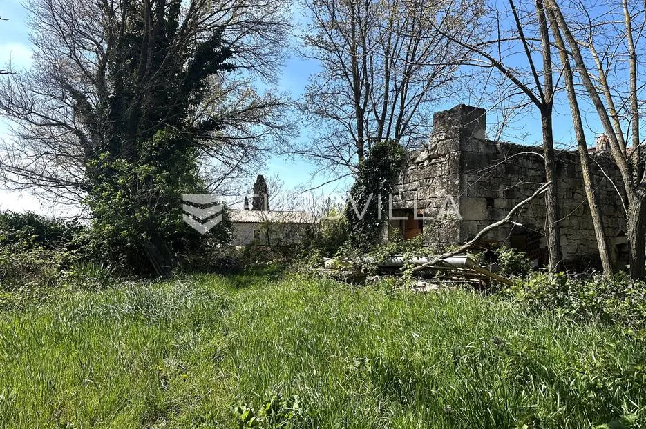 istra, višnjan, okolica, kamena kuća s pogledom na more i velikim zemljištem - slika 18