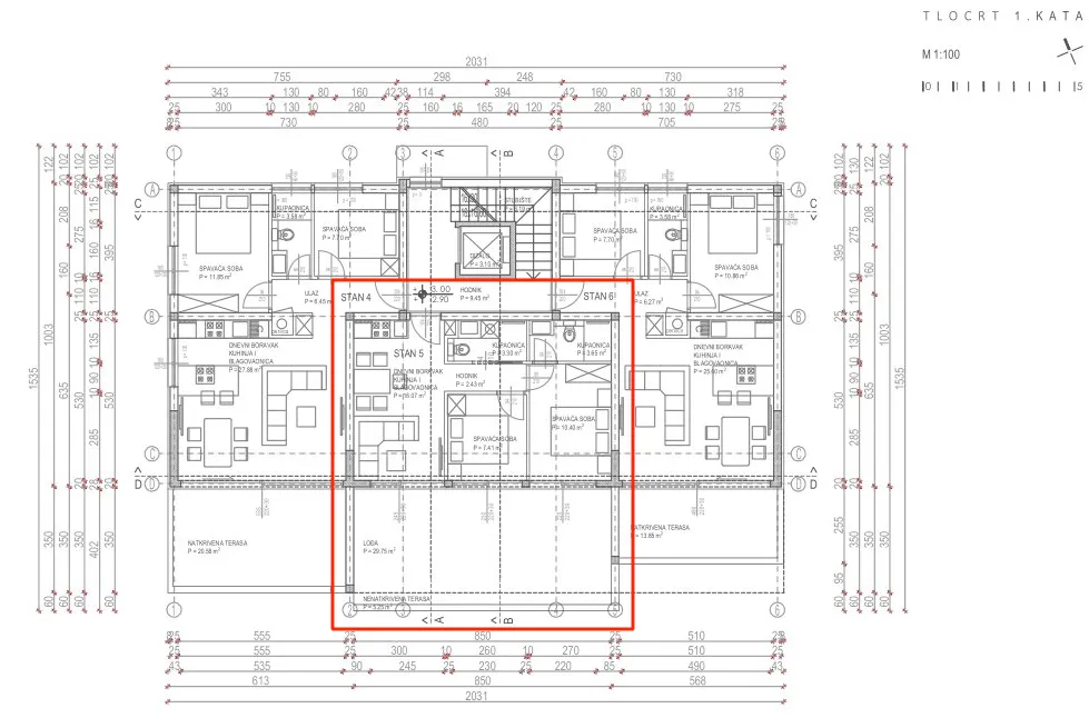 zadar, zaton, novogradnja, luksuzan dvosoban stan 72,72 m² - slika 12
