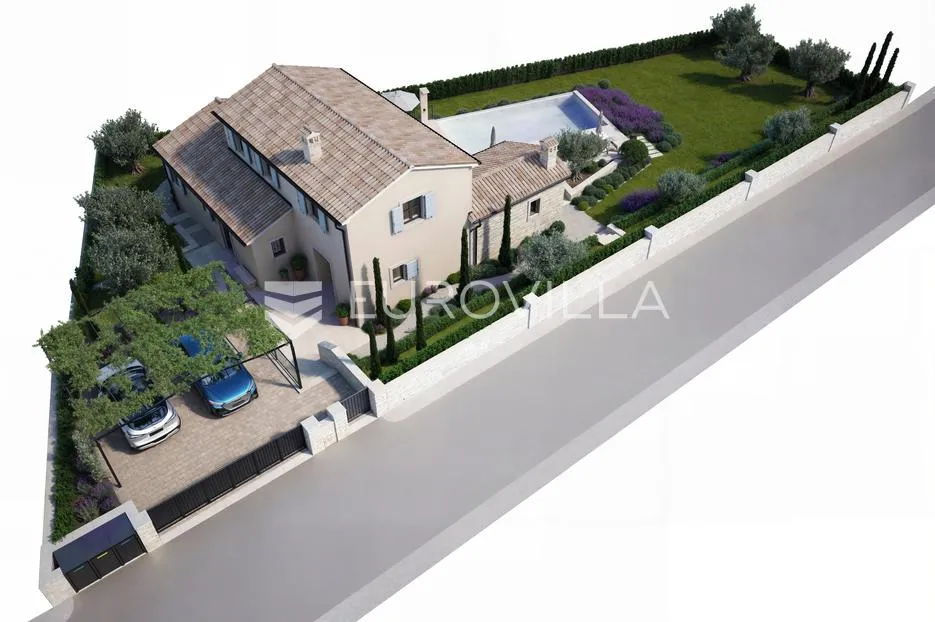 istra, mofardini, građevinsko zemljište, 964 m², s otvorenim pogledom i građevinskom dozvolom - slika 11