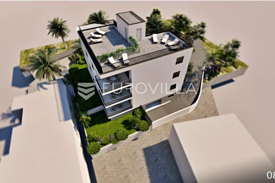 trogir, okrug gornji, apartman s5 na drugom katu površine od 76 m² s krovnom terasom - slika 2