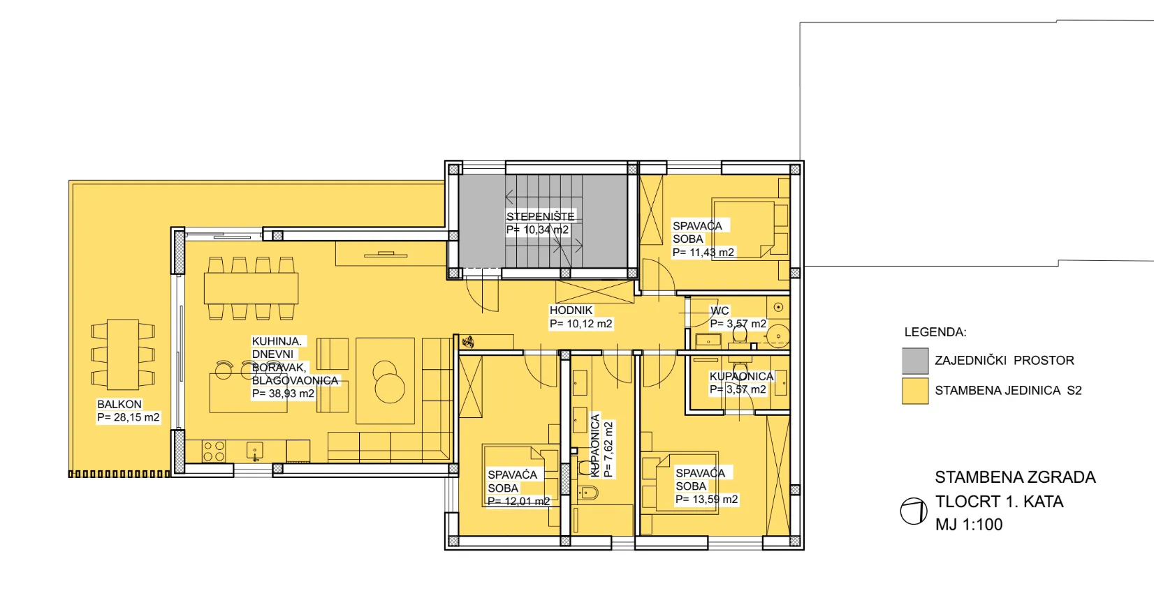 vodice, novogradnja, prostran stan u centru mjesta, 119,95 m² - slika 19