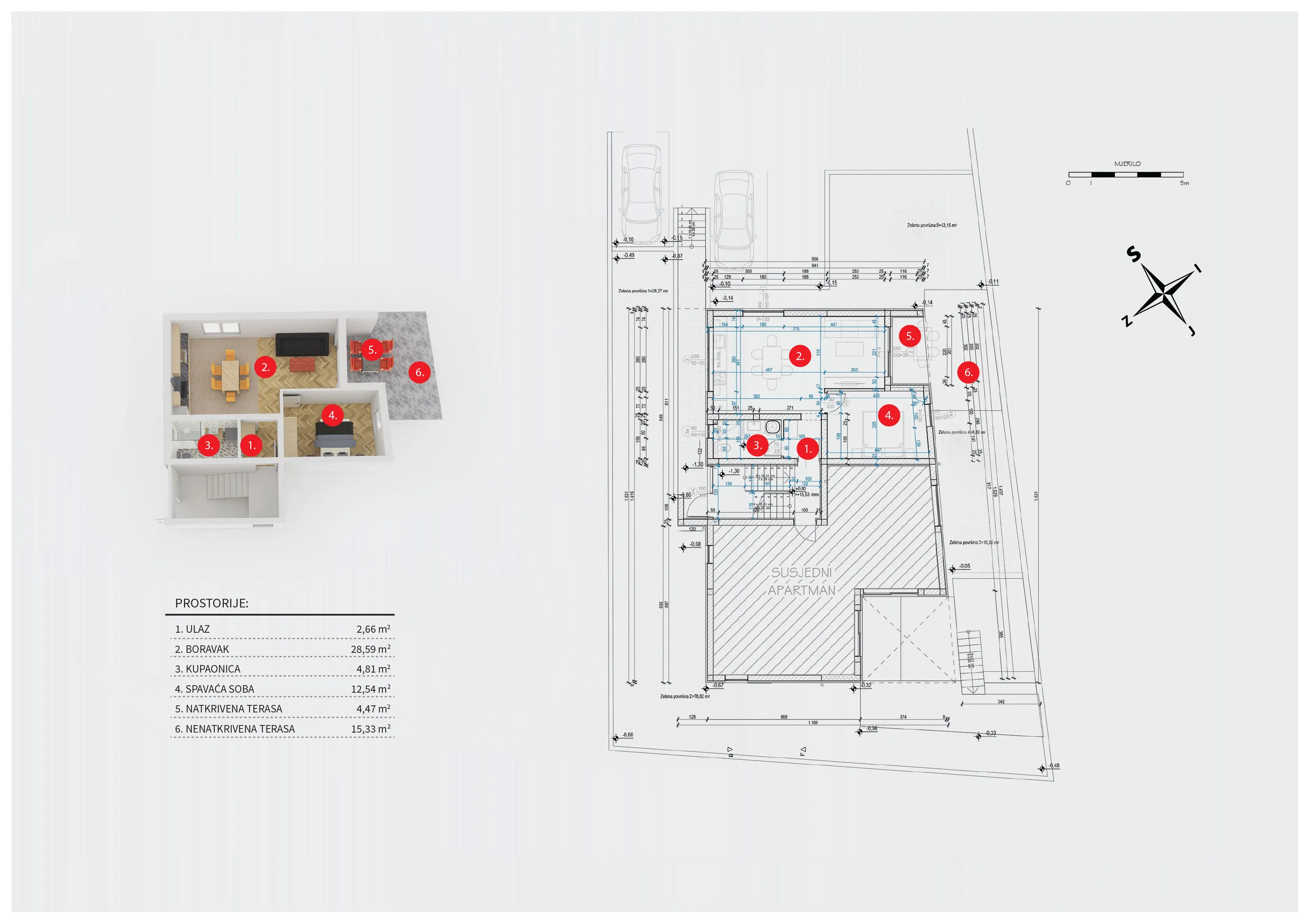 vodice, novogradnja, prekrasan jednosoban stan s vrtom, 61,70 m² - slika 16