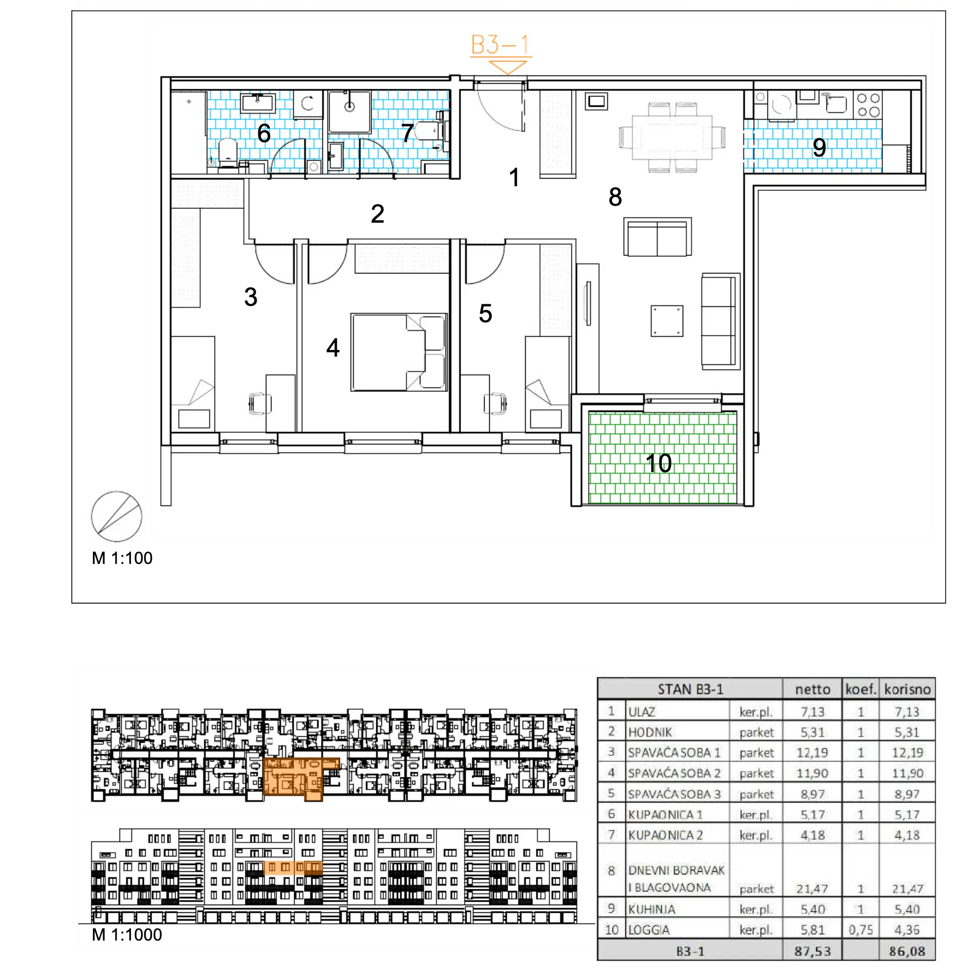 velika gorica, moderan četverosoban stan u novogradnji, 86 m² - slika 6