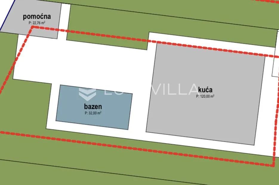 Istra, Medulin, građevinsko zemljište u mirnom naselju 687 m2