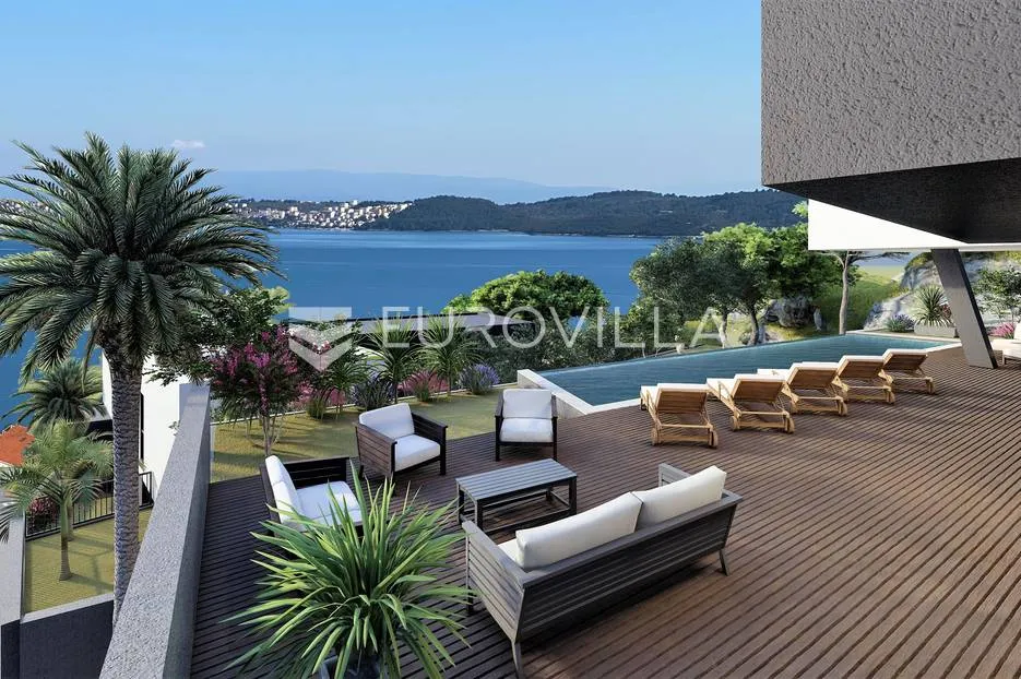 trogir okolica, moderna vila s bazenom i panoramskim pogledom - slika 6