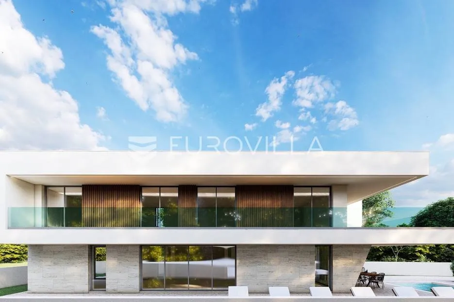 zadar, rtina, građevinsko zemljište s pogledom na more i projektom - slika 2
