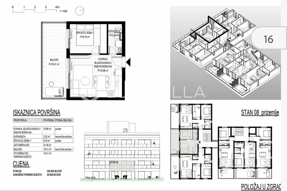 trogir, okrug gornji – apartman s8 na prvom katu neto korisne površine 39 m2 - slika 14