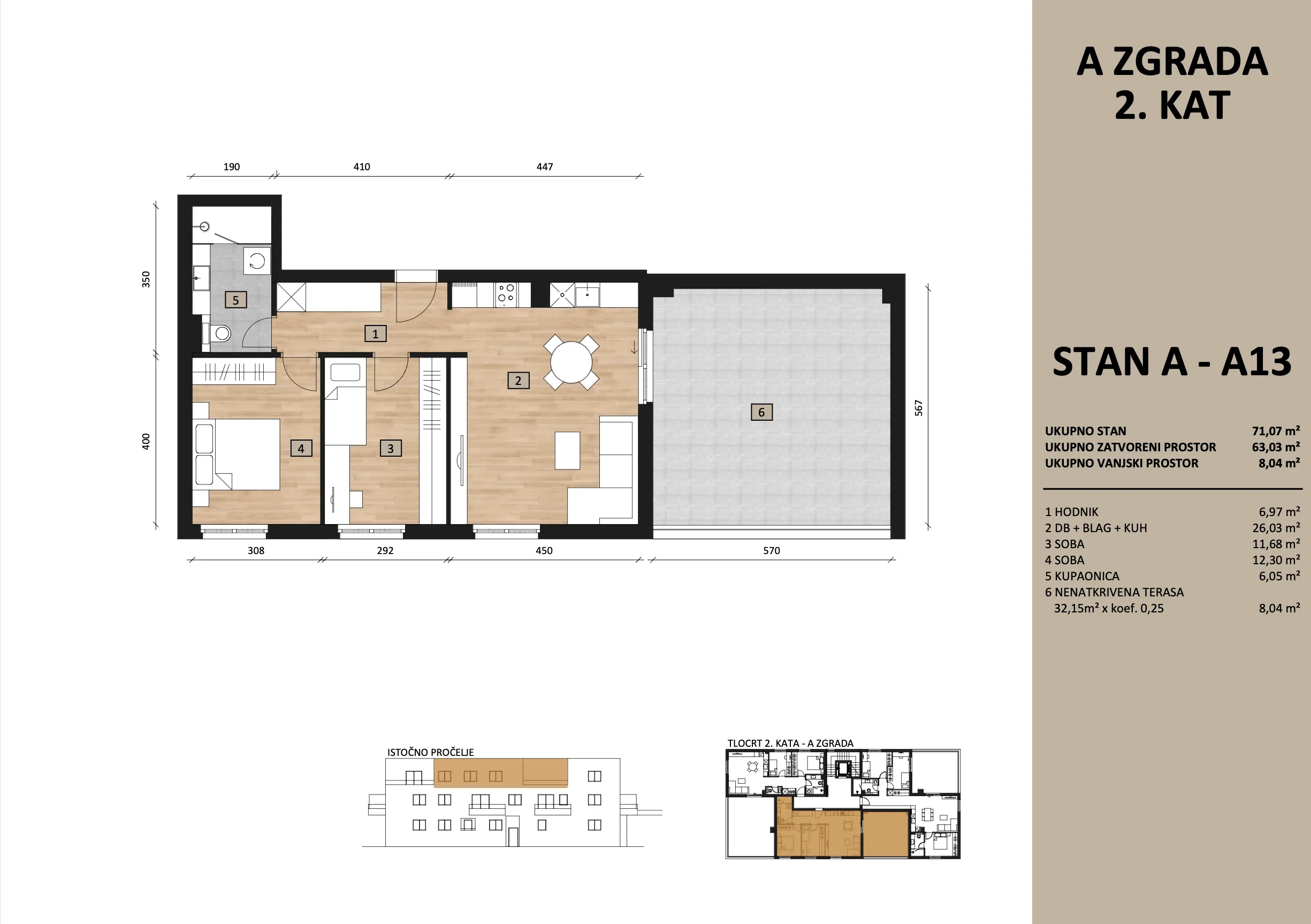 zagreb, sveta klara, klara living, trosoban stan 74.2 m², novogradnja - slika 15