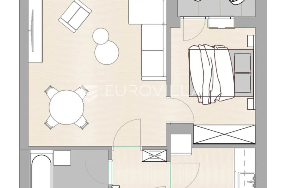 zagreb, vrbik, odličan dvosoban stan nkp 40 m2 - slika 11
