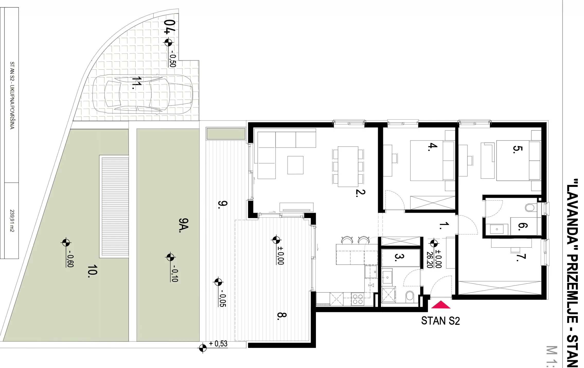 kaštela stari, luksuzan trosoban stan od 120,9 m² na prizemlju s vrtom - slika 18