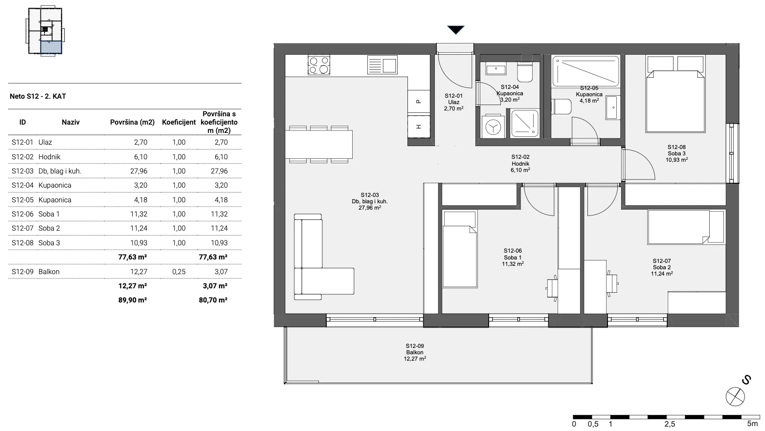 sesvete, popovec, četverosobni stan, 84 m², novogradnja - slika 6