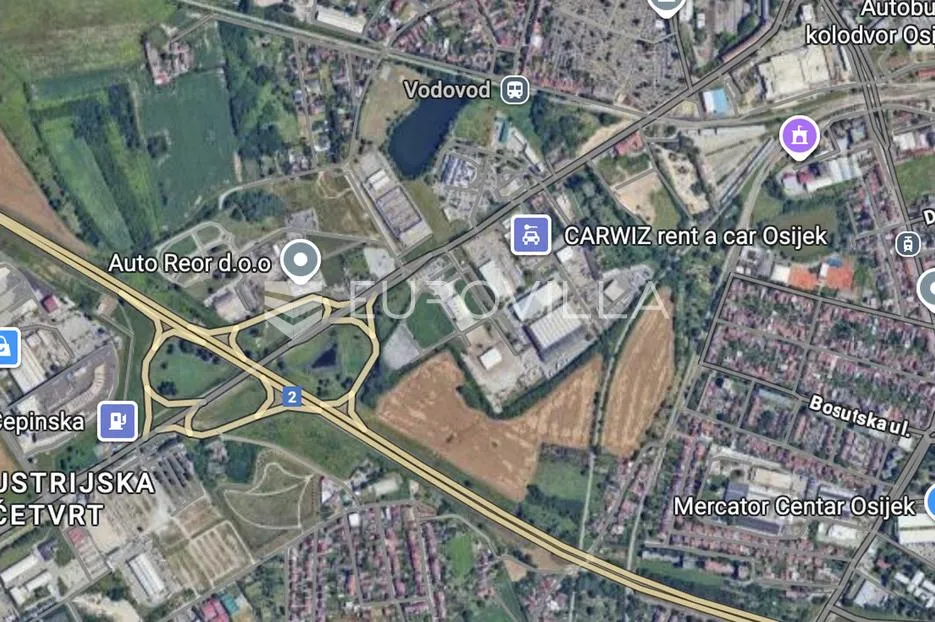 osijek, čepinska, građ. zemljište uz cestu 1350 m², 6 etaža - slika 2